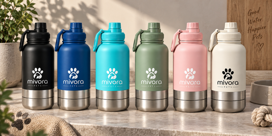 Mivora Pets – 3-in-1 Trink- & Futterflasche